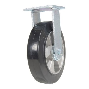 8X2 Mold On Rubber Rigid Caster, P/N: CST-VE-8X2MRA-R 8X2 Mold On Rubber Rigid Caster