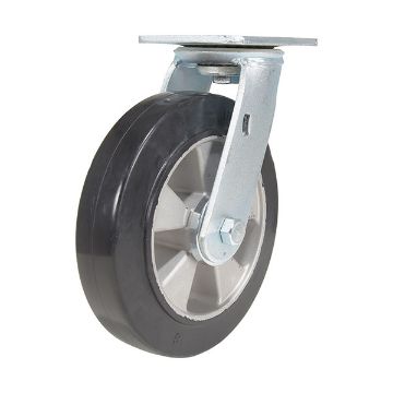 8X2 Mold On Rubber Swivel Caster, P/N: CST-VE-8X2MRA-S 8X2 Mold On Rubber Swivel Caster