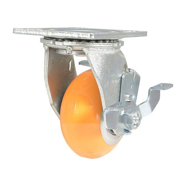 Caster, 4X2 Aluminum Swivel W/ Brake