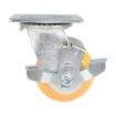 Caster, 4X2 Aluminum Swivel W/ Brake