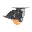 Caster, 4X2 Aluminum Swivel W/ Total Brake