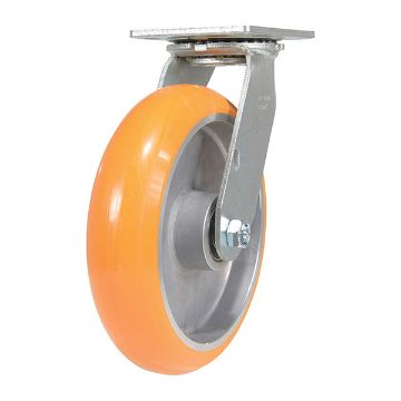 Caster, 8X2 Aluminum Swivel, P/N: CST-F34-8X2SI-S Caster, 8X2 Aluminum Swivel