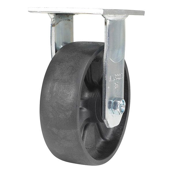 Caster, 6X2 Glass Filled Nylon Light Duty, Rigid