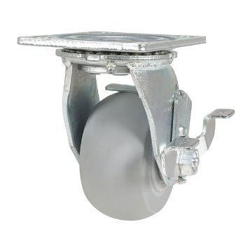 Caster, 4X2 Polyolefin Swivel W/ Brake