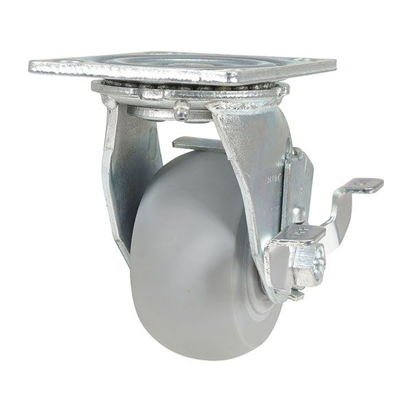 Caster, 4X2 Polyolefin Swivel W/ Brake