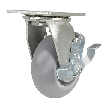 Caster, 5X2 Polyolefin Swivel W/ Brake
