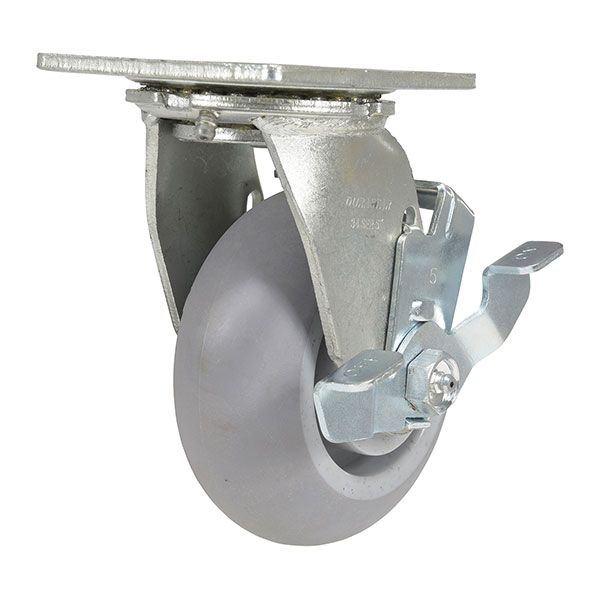 Caster, 5X2 Polyolefin Swivel W/ Brake