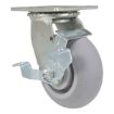 Caster, 5X2 Polyolefin Swivel W/ Brake
