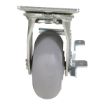 Caster, 5X2 Polyolefin Swivel W/ Brake