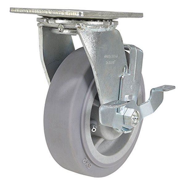 Caster, 6X2 Polyolefin Swivel W/ Brake