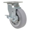 Caster, 6X2 Polyolefin Swivel W/ Brake