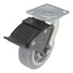 Caster, 6X2 Polyolefin Swivel W/ Total Brake