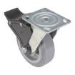 Caster, 6X2 Polyolefin Swivel W/ Total Brake