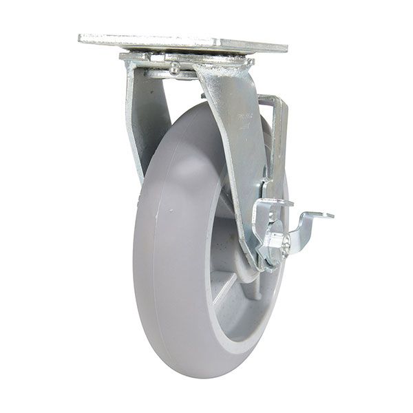 Caster, 8X2 Polyolefin Swivel W/ Brake