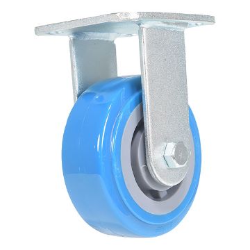 5X2 Polyurethane Rigid Caster, P/N: CST-KB-5X2PUP-R 5X2 Polyurethane Rigid Caster