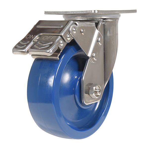 Caster, 6X2 Solid Polyurethane (Spu)Swivel W/Total Brake