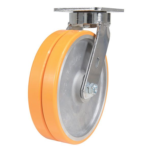 8X2 Polyurethane Sirius Dual Swivel Caster