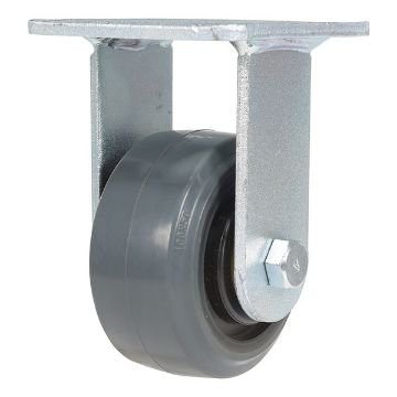 4X2 Rubber Rigid Caster, P/N: CST-KSM-4X2MR-R 4X2 Rubber Rigid Caster