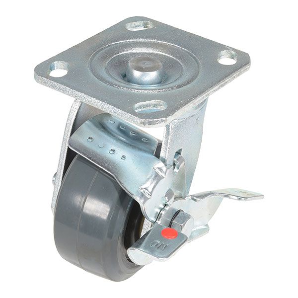 4X2 Rubber Swivel Caster W/Brake