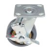5X2 Rubber Swivel Caster W/Brake