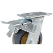 5X2 Rubber Swivel Caster W/Total Brake