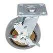 6X2 Rubber Swivel Caster W/Brake