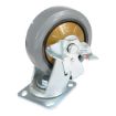 6X2 Rubber Swivel Caster W/Brake