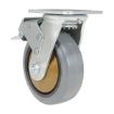 6X2 Rubber Swivel Caster W/Total Brake