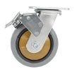 6X2 Rubber Swivel Caster W/Total Brake