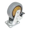 6X2 Rubber Swivel Caster W/Total Brake
