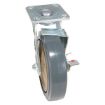 8X2 Rubber Swivel Caster W/Brake