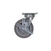 Caster, 6 X 2 Tpr/Polyolefin Hub Swiv W/Brk