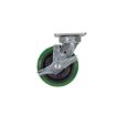 Caster, 6 X 2 High-Tech Non-Marking Polyurethane, Swiv W/Brk