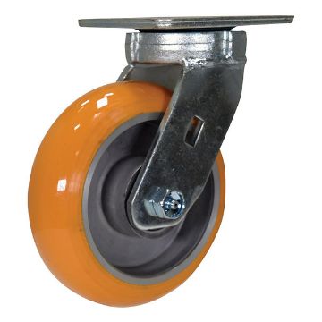 Caster, 6 X 2 Premium Heavy Duty Polyurethane, Swivel, P/N: CST-F40-6X2SI-S Caster, 6 X 2 Premium Heavy Duty Polyurethane, Swivel