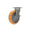 Caster, 8 X 2 Premium Heavy Duty Polyurethane, Swiv W/Brk