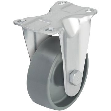 Caster, 5X1-9/16 Nylon, Rigid, P/N: CST-AL-5X2NY-R Caster, 5X1-9/16 Nylon, Rigid