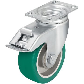 Caster, 5X1-9/16 Poly, Swivel W/Total Brake, P/N: CST-AL-5X2SO-SWTB Caster, 5X1-9/16 Poly, Swivel W/Total Brake