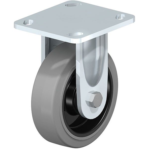 Caster, 5X1-9/16 Rubber, Rigid
