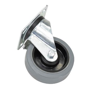 Caster, 5X1-9/16 Rubber, Swivel, P/N: CST-ALK-5X2SR-S Caster, 5X1-9/16 Rubber, Swivel