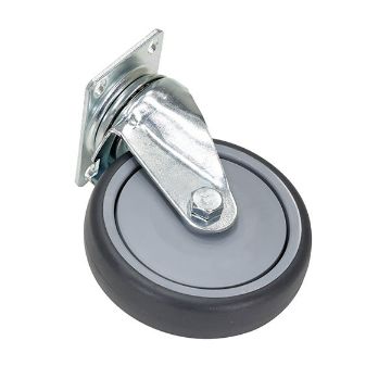 Caster, 5X1-1/4 Poly, Swivel, P/N: CST-AL-5X1TPU-S Caster, 5X1-1/4 Poly, Swivel