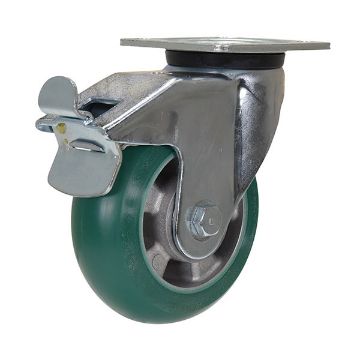 Caster, 6X2-1/8 Poly, Swivel W/Total Brake, P/N: CST-ALEH-6X2SO-SWTB Caster, 6X2-1/8 Poly, Swivel W/Total Brake