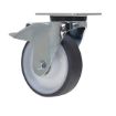 Caster, 6X1-3/4 Poly, Swivel W/Total Brake