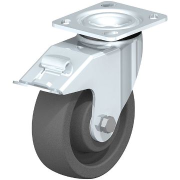 Caster, 8X2 Nylon, Swivel W/Total Brake, P/N: CST-ALEH-6X2NY-SWTB Caster, 8X2 Nylon, Swivel W/Total Brake