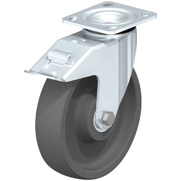 Caster, 8X2 Nylon, Swivel W/Total Brake, P/N: CST-ALEH-8X2NY-SWTB Caster, 8X2 Nylon, Swivel W/Total Brake