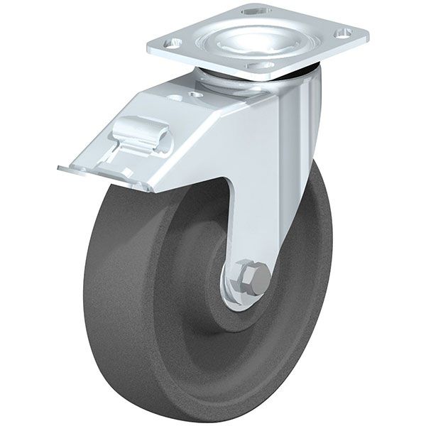 Caster, 8X2 Nylon, Swivel W/Total Brake