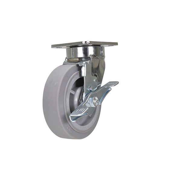 Caster, 6 X 2 Duratek Tpr, Swivel W/Brake