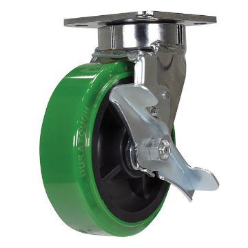 Caster, 6 X 2 Sirius Pu, Swivel W/Brake, P/N: CST-FC47-6X2SI-SWB Caster, 6 X 2 Sirius Pu, Swivel W/Brake