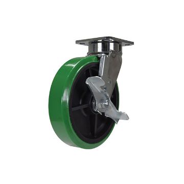 Caster, 8 X 2 Sirius Pu, Swivel W/Brake, P/N: CST-FC47-8X2SI-SWB Caster, 8 X 2 Sirius Pu, Swivel W/Brake