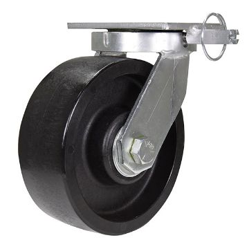 Caster, 8X3 Glass Filled Nylon W/4 Position Lock, P/N: CST-HTY-8X3GFN-4PSL Caster, 8X3 Glass Filled Nylon W/4 Position Lock