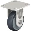 Caster, Stainless Steel Caster, 4X1-1/4 Poly, Rigid